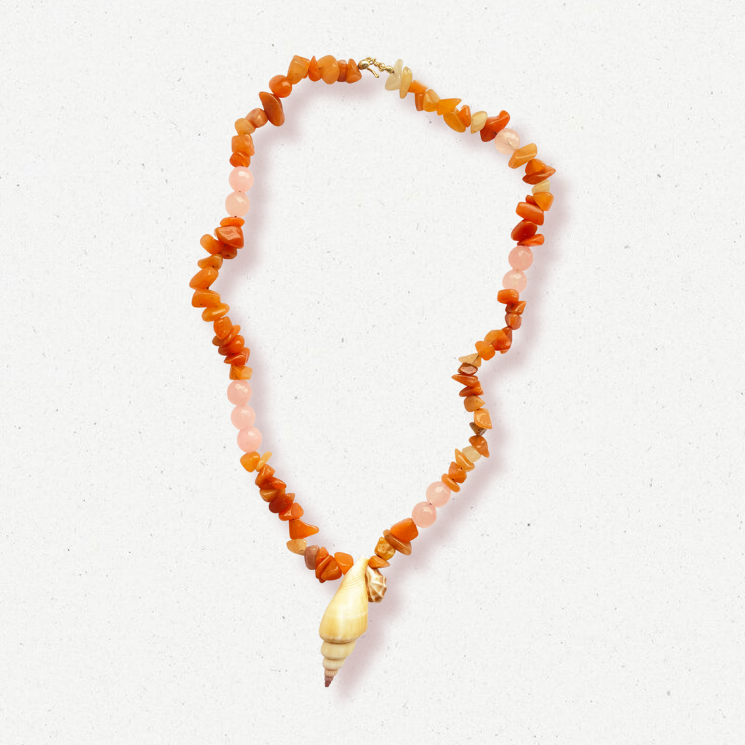 Warmth & Fertility Carnelian & Rose Quartz Necklace