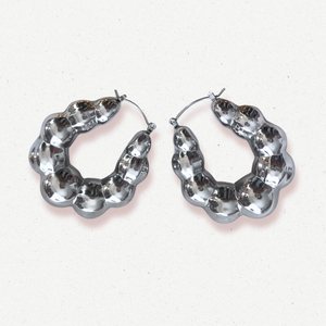 Bubble Hoops Silver