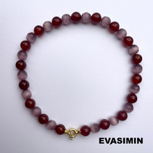 Load image into Gallery viewer, Resilience &amp; Grace Necklace - Violette Tigerstone &amp; Red Agate
