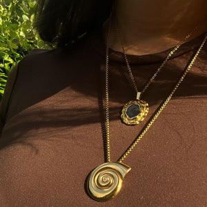 Gold Snail Necklace