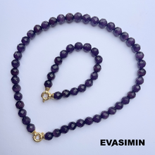 Load image into Gallery viewer, Strenght Necklace - Violette Tigerstone -Smaller Stones Bracelet
