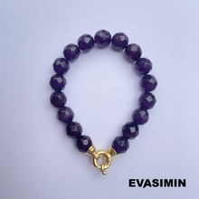 Load image into Gallery viewer, Strenght Necklace - Violette Tigerstone -Smaller Stones Bracelet
